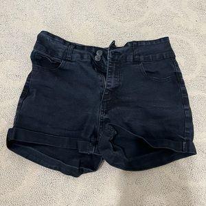 Black Jean Shorts